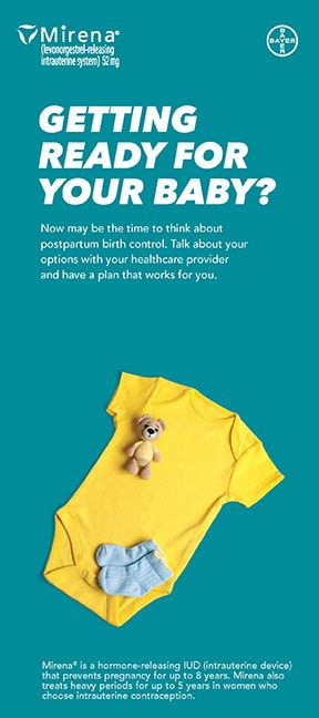 Mirena® IUD Patient Brochure Mirena (levonorgestrel-releasing intrauterine system) 52 mg IUD patient brochure cover